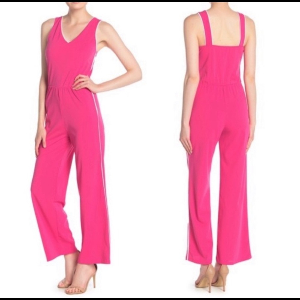 Love and Ady - Hot Pink Double-V Jumpsuit NEW